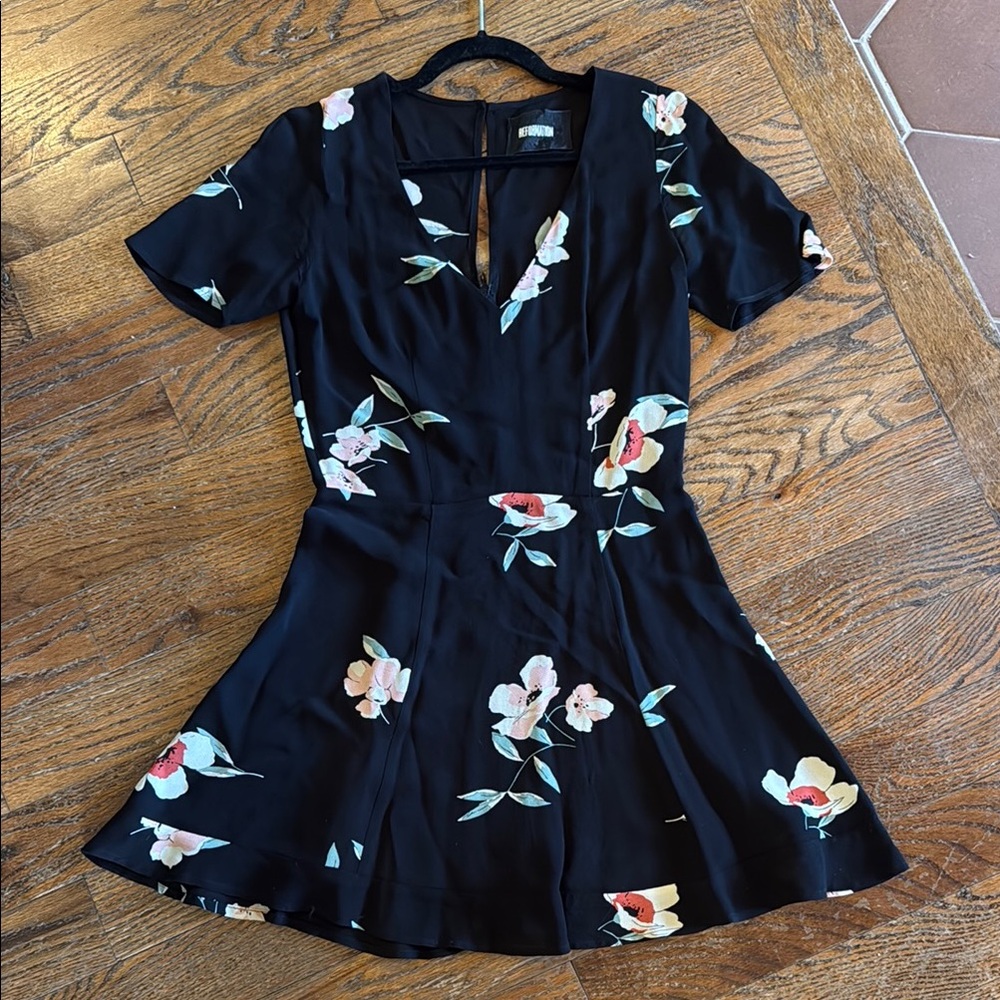 Floral Black Dress